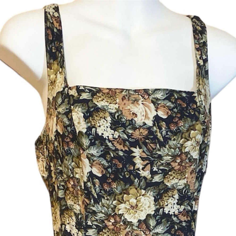 TRIBAL Vintage Victorian meets Boho Floral Print Rayon Sundress size 9/10